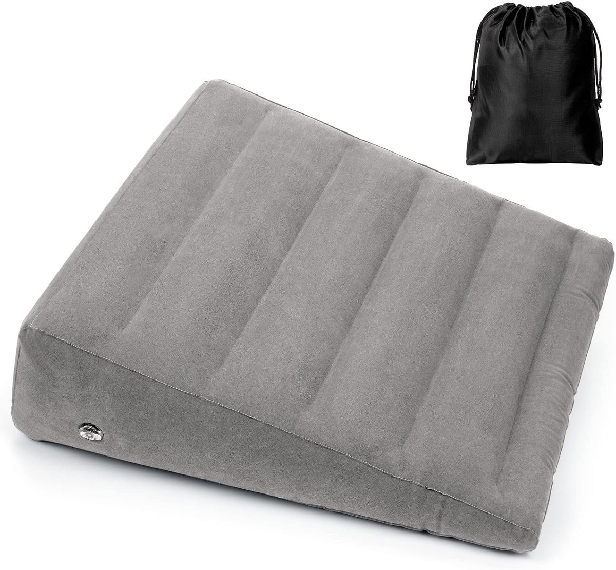 USHMA Inflatable Wedge Pillow for Sleeping, Portable Travel Wedge Pillow for Sitting in Bed, Inflatable Wedge Pillows for Travel, Blow Up Under Knee Pillow