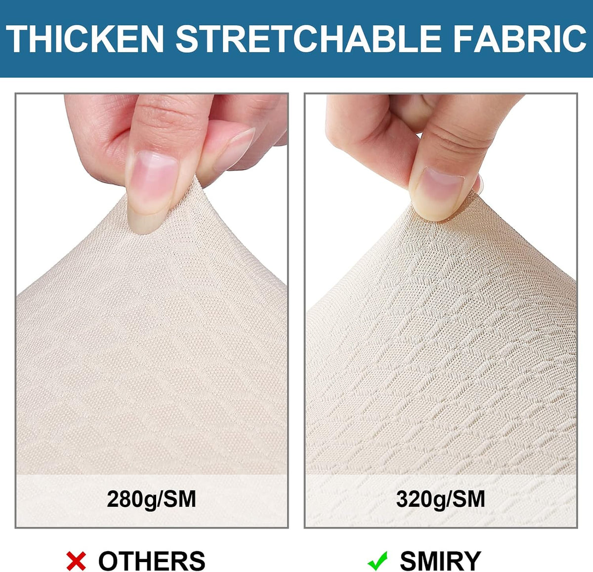 Smiry Waterproof Seat Covers for Dining Room Chairs, Set of 4