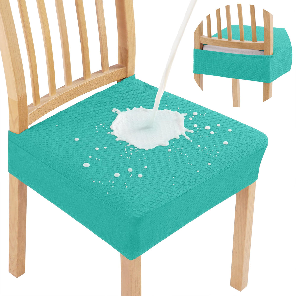 Smiry Waterproof Seat Covers for Dining Room Chairs, Set of 4