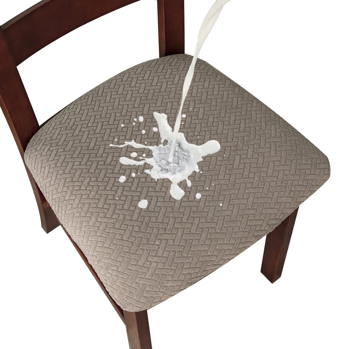 Genina Seat Covers for Dining Room Washable Chair Seat Slipcovers Set of 4