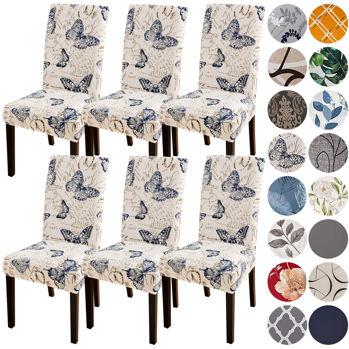 HZDHCLH Chair Covers for Dining Room Set of 4,Stretch Spandex Parsons Chair Slipcovers,Washable Anti-dust Chair Seat Covers for Kitchen,Wedding,Party (Beige, 4 Pack)