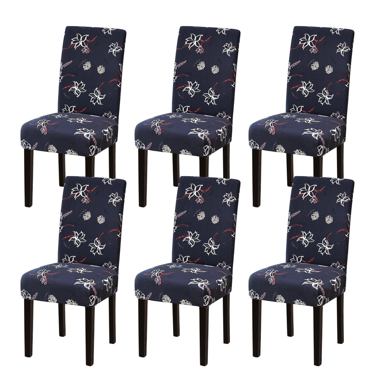 Sufdari Dining Chair Covers,Kitchen Cover,Parsons Slipcover,Spandex Protectors for Room Stretch Chairs Cover Set of 4 -Gray