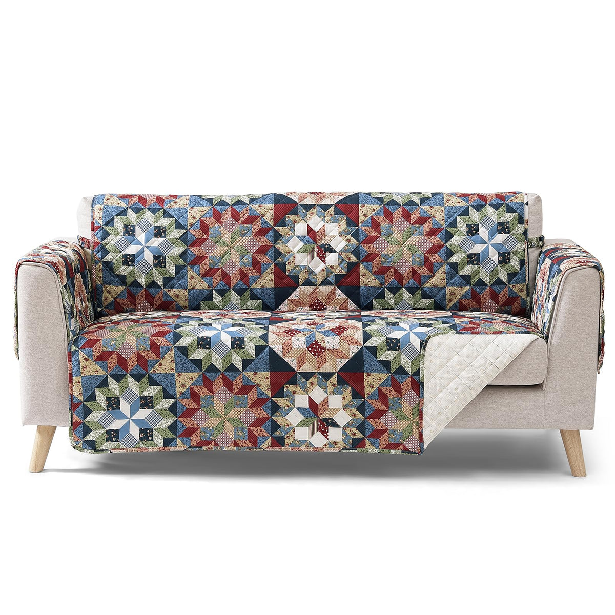 Boho Printed Recliner Chair Covers, Quilted Recliner Covers, Water-Repellent Lazy Boy Chair Covers, Pet Friendly ReclinerCover for Sofa, Washable ArmchairCovers (Recliner 22", Bohemia)