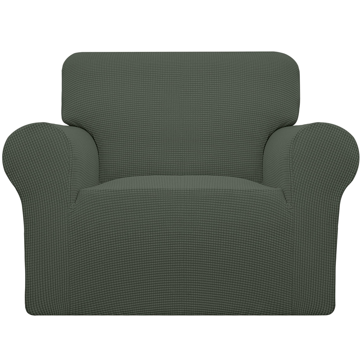 Easy-Going Stretch Chair Sofa Slipcover Washable Dark Gray