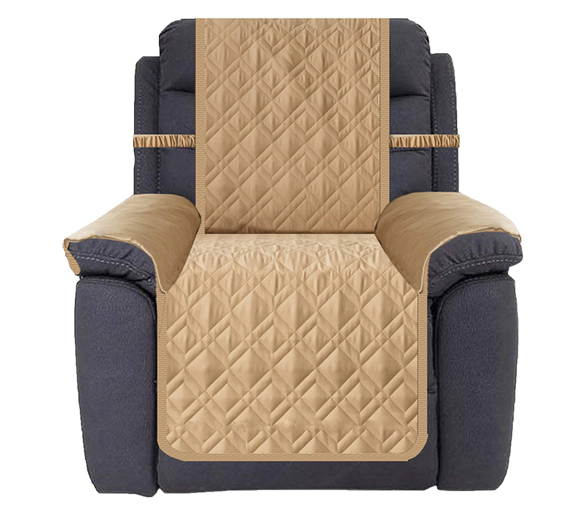 Ameritex Waterproof Nonslip Recliner Cover Stay in Place, Dog Chair Cover Furniture Protector, Ideal Recliner Slipcovers for Pets and Kids (Beige, 23")