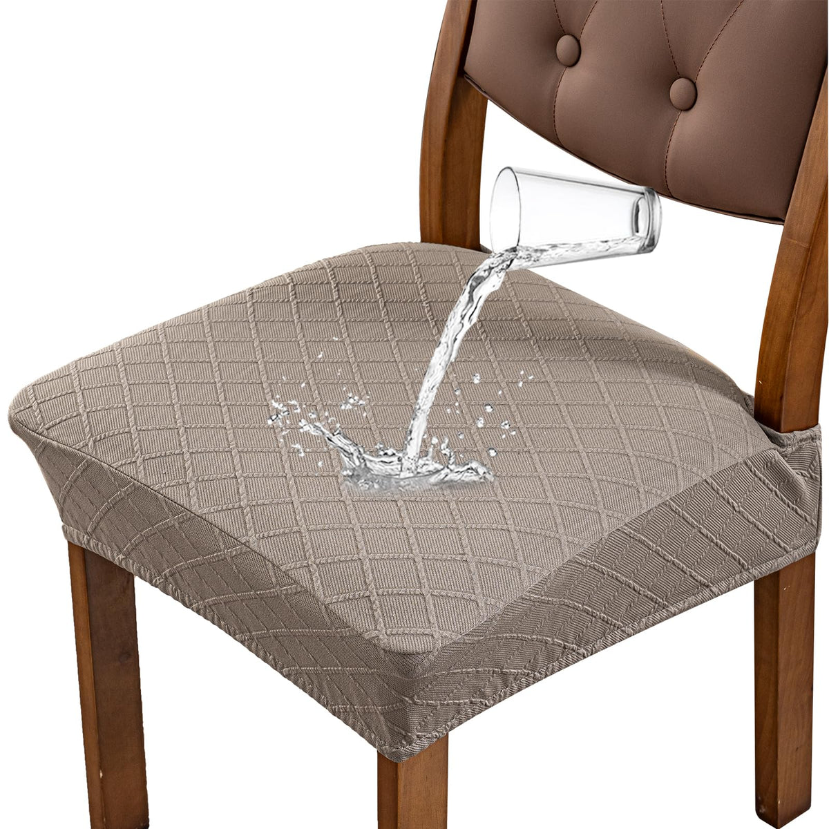 Genina Waterproof Seat Covers for Dining Room Chair Cushion Covers Set of 4
