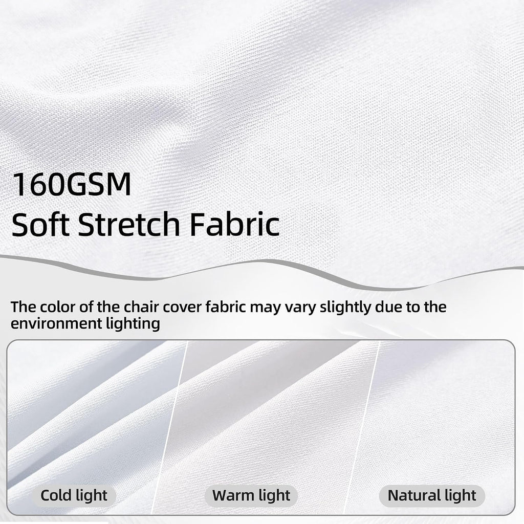 10 Packs White Spandex Stretch Folding Chair Covers Wedding Party