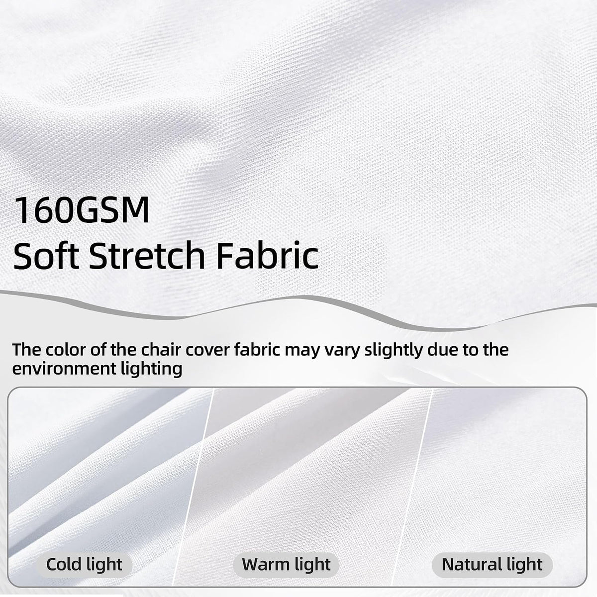 10 Packs White Spandex Stretch Folding Chair Covers Wedding Party