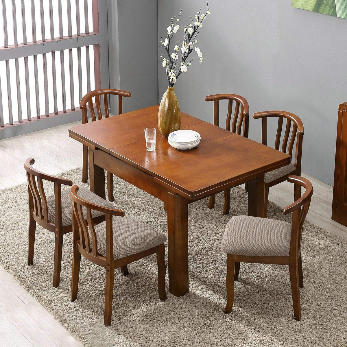 Genina Seat Covers for Dining Room Washable Chair Seat Slipcovers Set of 4