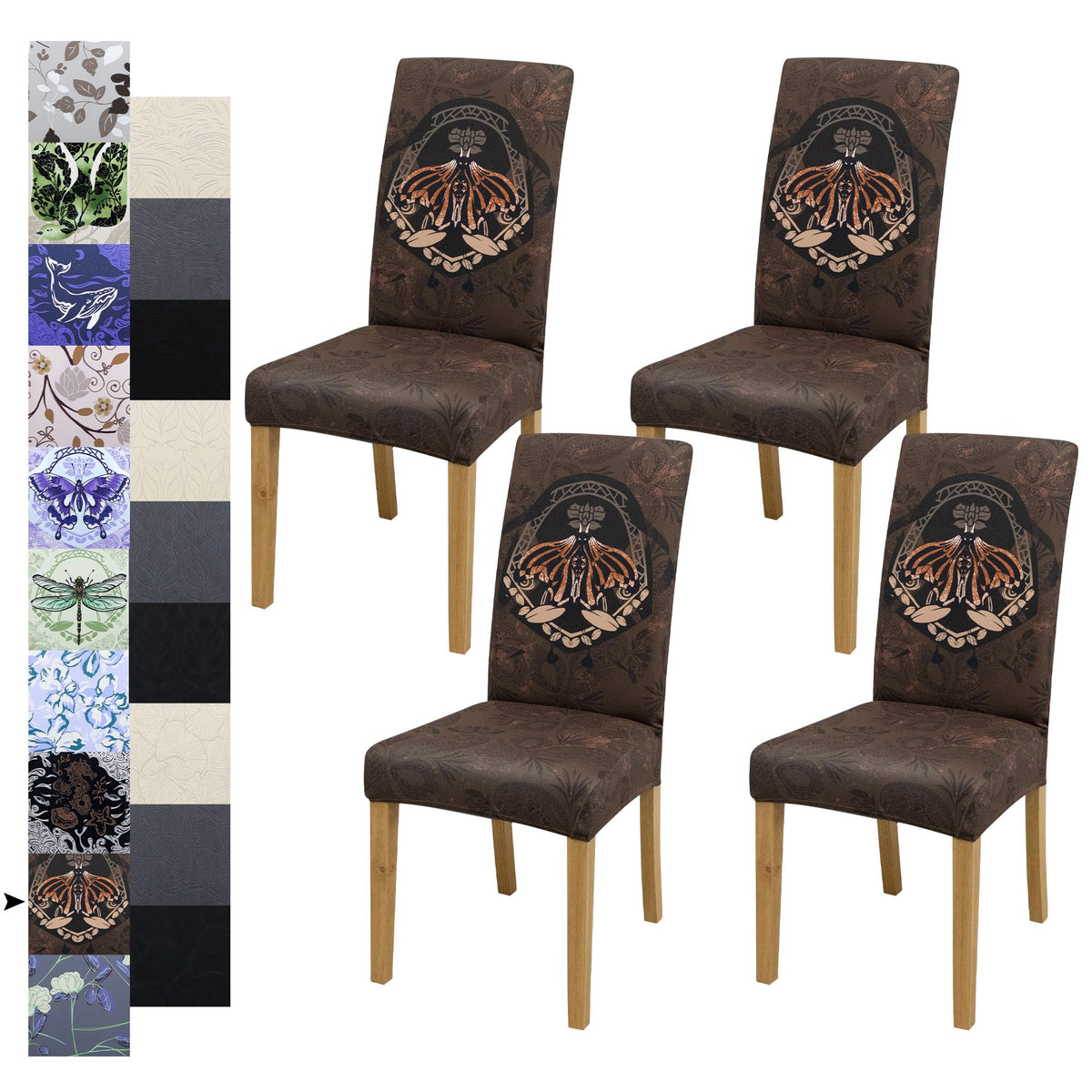 Velvet Dining Chair Covers,Dining Room Chair Covers Set of 6