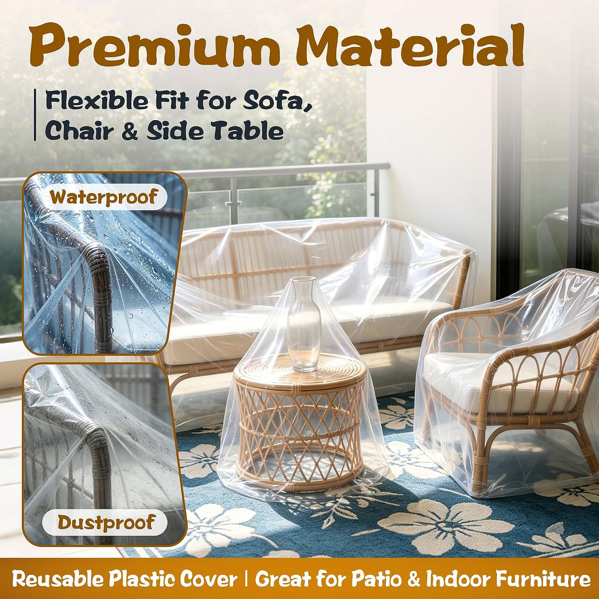 Clear Plastic Moving Chair Furniture Covers for Storage