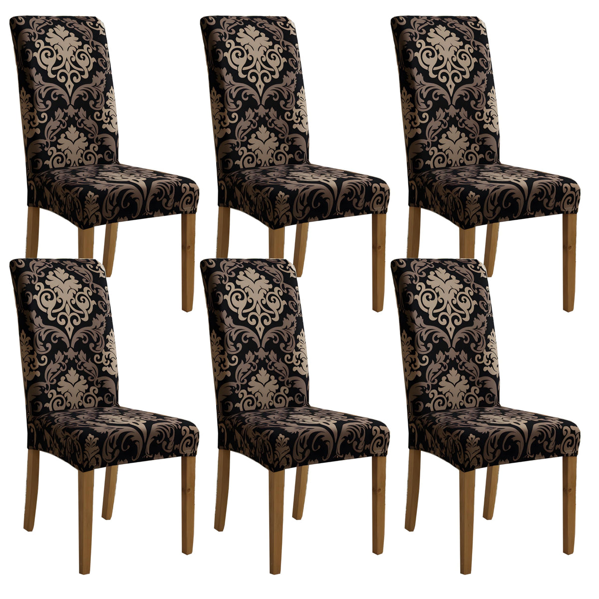 Stretchy Washable Parson Dining Chair Covers/Slipcovers Set of 4