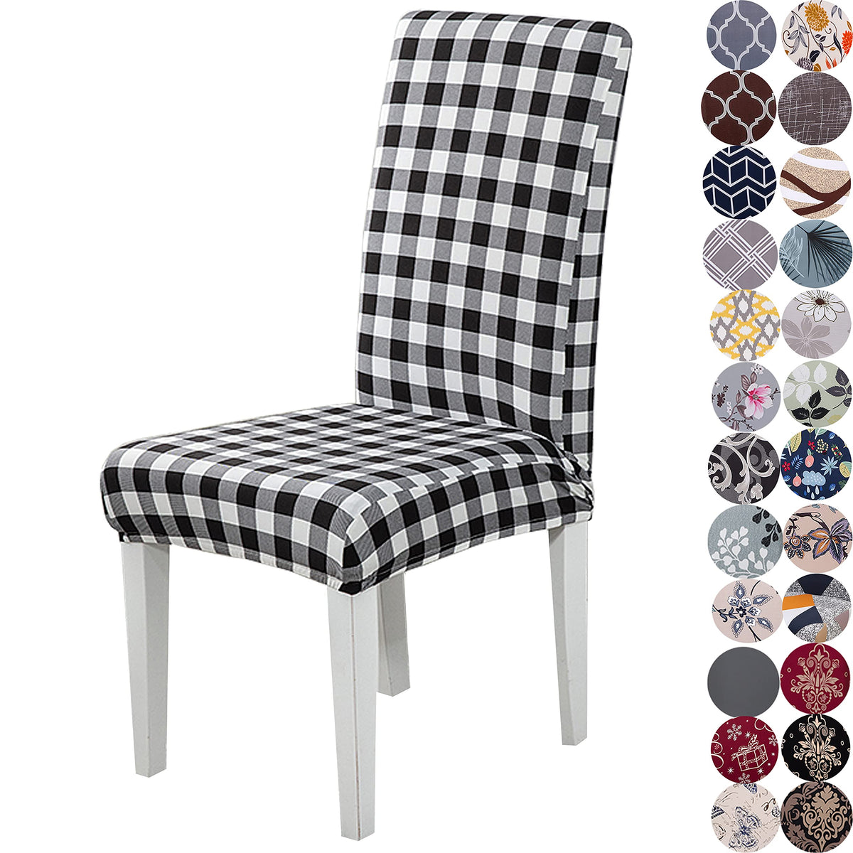 Stretchy Washable Parson Dining Chair Covers/Slipcovers Set of 4
