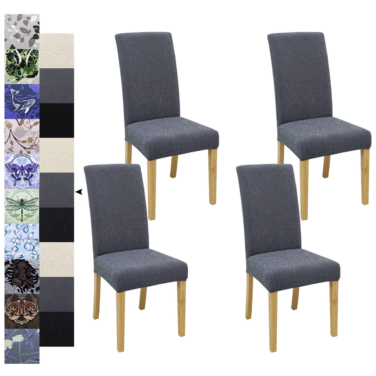 Velvet Dining Chair Covers,Dining Room Chair Covers Set of 6