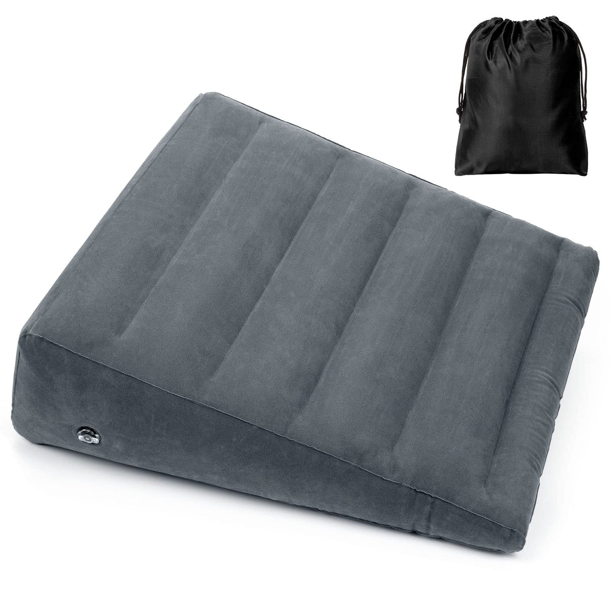 USHMA Inflatable Wedge Pillow for Sleeping, Portable Travel Wedge Pillow for Sitting in Bed, Inflatable Wedge Pillows for Travel, Blow Up Under Knee Pillow