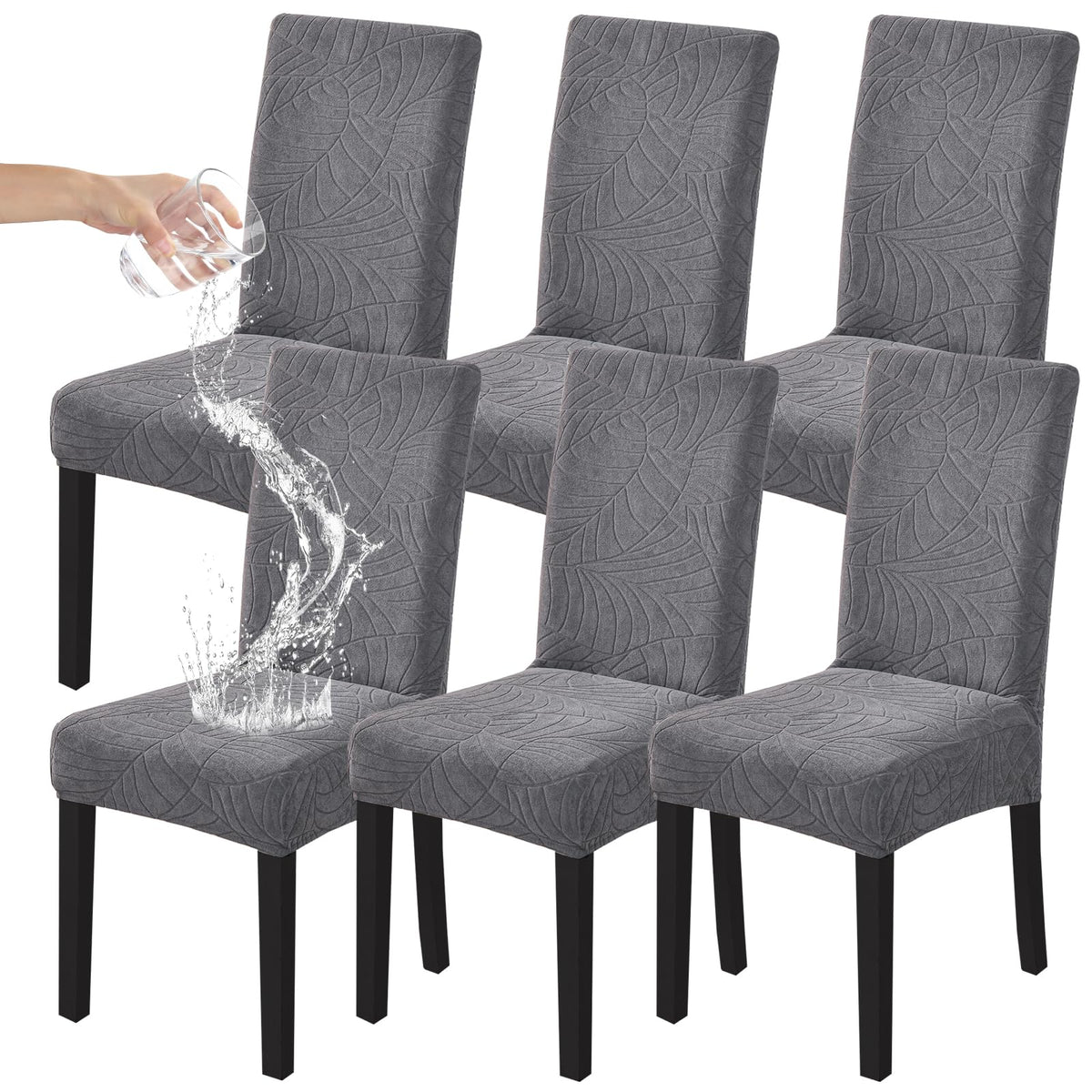 HZDHCLH Chair Covers for Dining Room Set of 4,Stretch Spandex Parsons Chair Slipcovers,Washable Anti-dust Chair Seat Covers for Kitchen,Wedding,Party (Beige, 4 Pack)