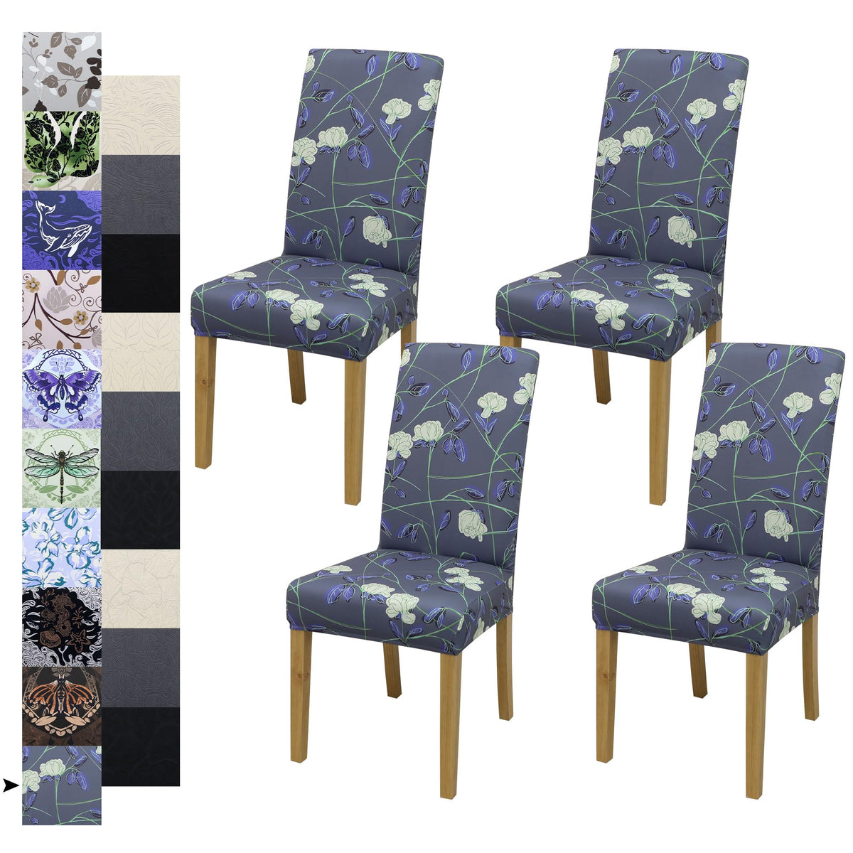 Velvet Dining Chair Covers,Dining Room Chair Covers Set of 6