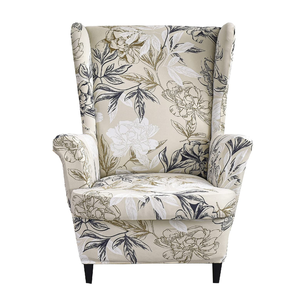 KRFOONN Stretch Wing Chair Slipcovers 2 Piece Wingback Chair Covers, A13