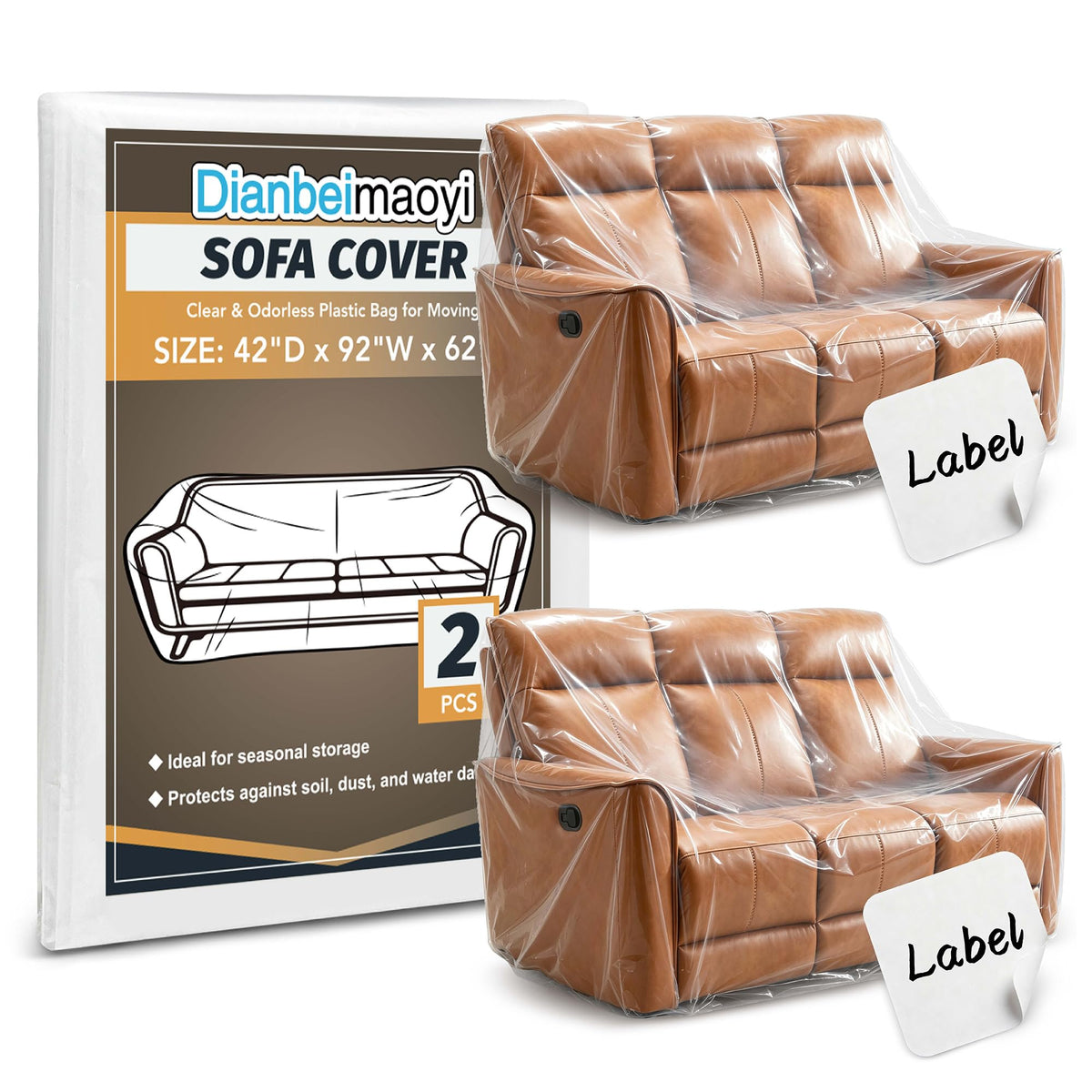 Clear Plastic Moving Chair Furniture Covers for Storage