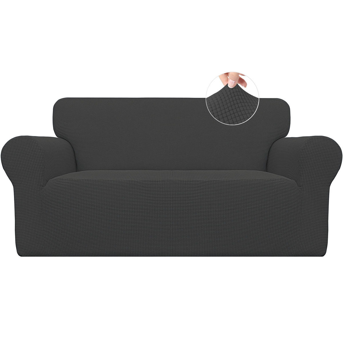 Easy-Going Stretch Chair Sofa Slipcover Washable Dark Gray