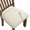 Fuloon Dining Chair Seat Covers Stretch Slipcovers, 6 Pack, Beige