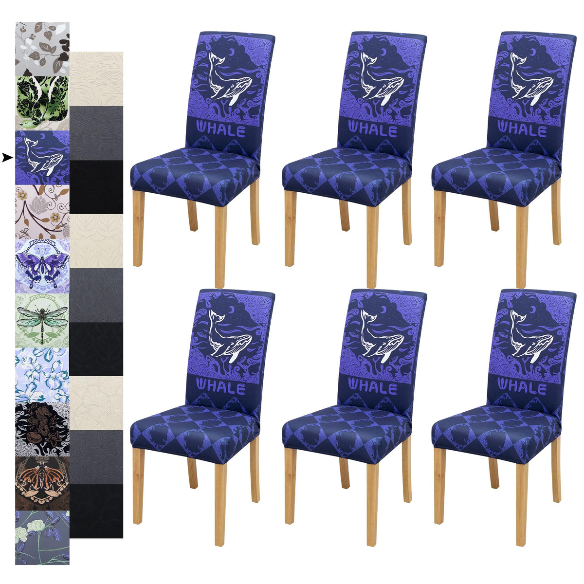 Velvet Dining Chair Covers,Dining Room Chair Covers Set of 6