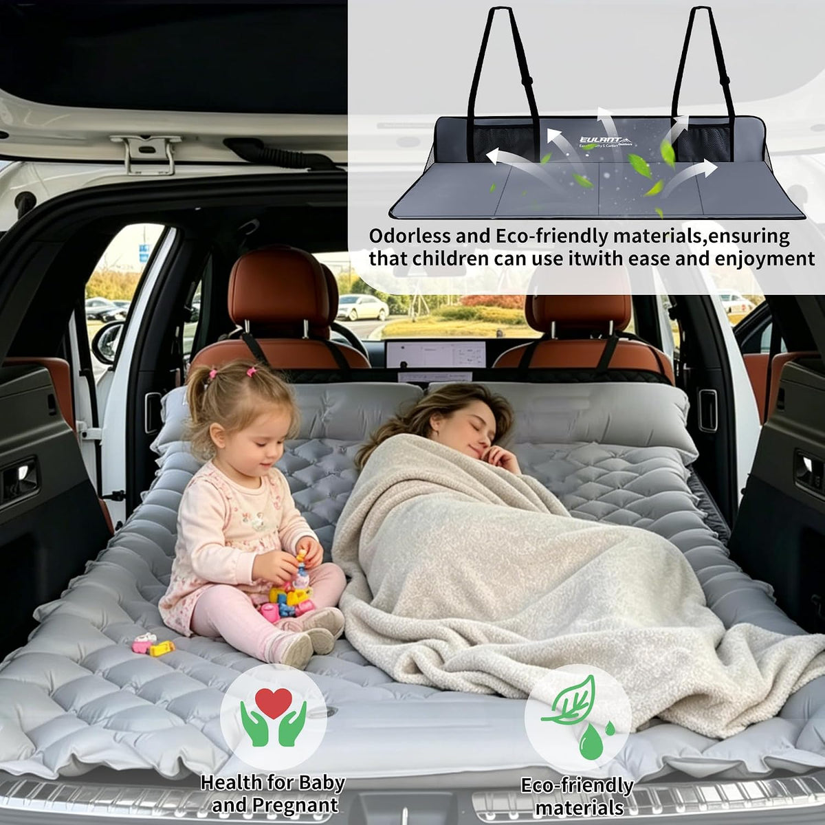 Car Rear Seat Mattress Extension Plate,Folding Rear Back Seat Extender