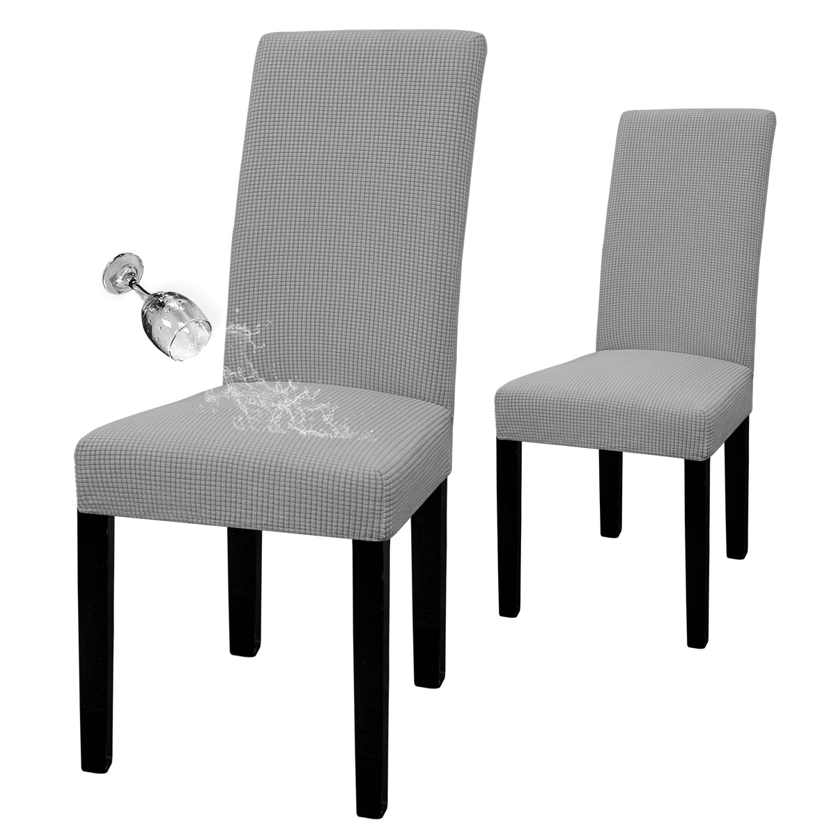 Easy-Going 100% Waterproof Dining Room Chair Covers Set of 6, Large