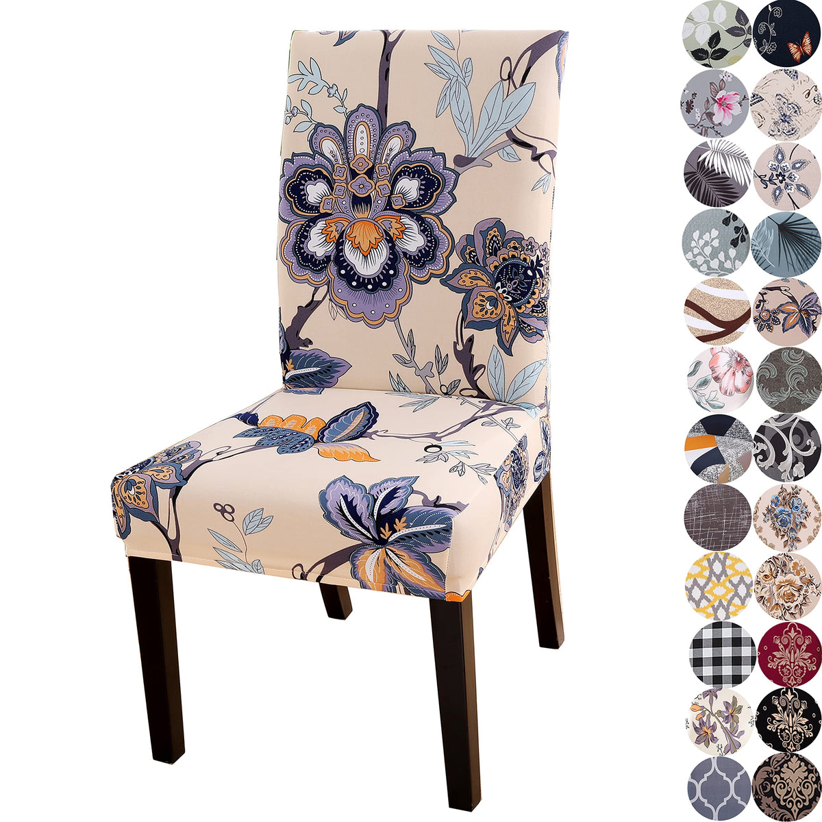 Stretchy Washable Parson Dining Chair Covers/Slipcovers Set of 4