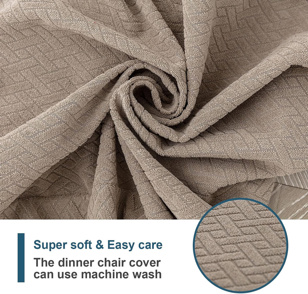 Genina Waterproof Seat Covers for Dining Room Chairs, Rear Covered